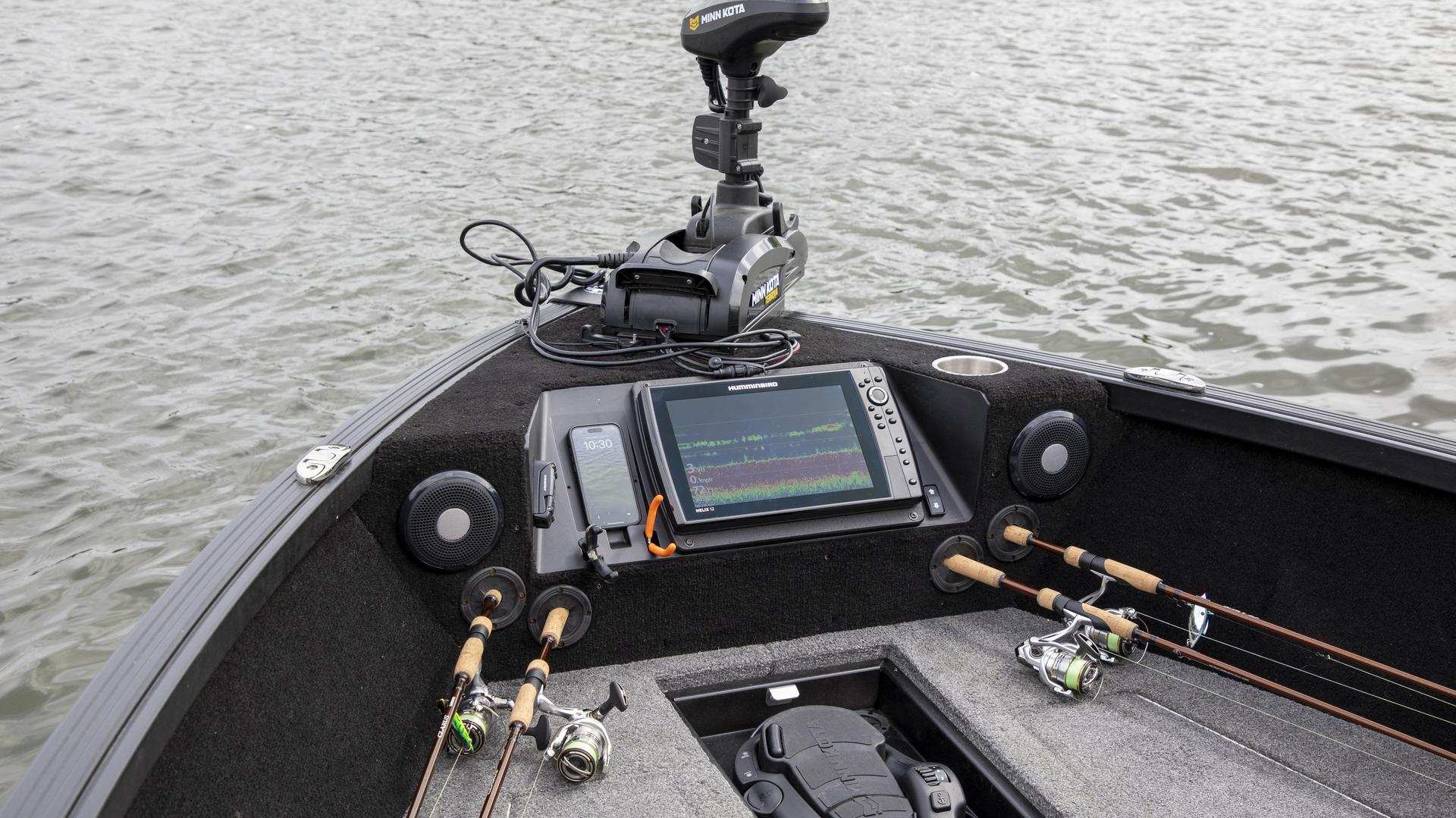 The all-new bow control center available on new Alumacraft boat