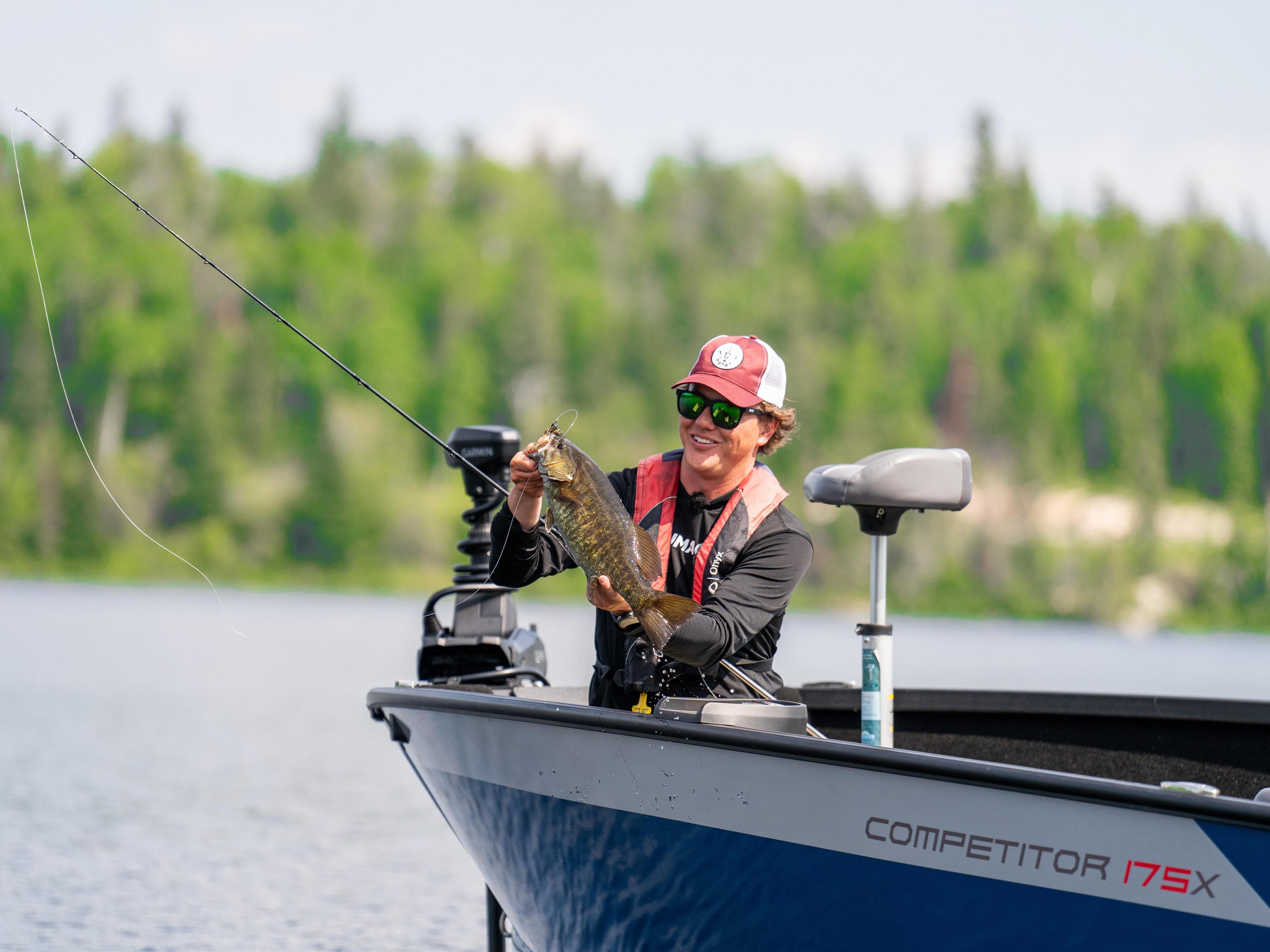 An Alumacraft ambassador who's just caught a big fish 