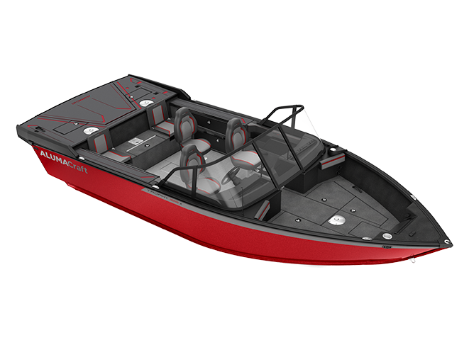 Top view of an Alumacraft Trophy 2025 Sport Edition boat.