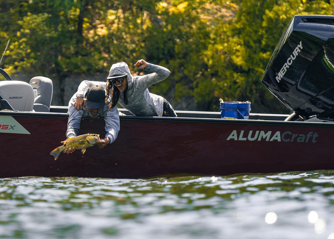 Alumacraft fishing boat on the water