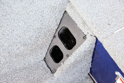 Close Up of Fishing Rod Hostler on Pro 185 Bass Boat