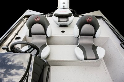 Black and White Interior Back of Alumacraft 175 Prowler Bass Boat