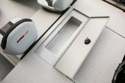 Small Lock Box Storage Compartment on Stern of Alumacraft 175 Prowler Bass Boat