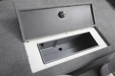 Cooler Storage Compartment on Alumacraft 165 Prowler Bass Boat