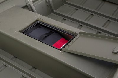 Optional Center Seat Storage on the 1448 Alumacraft Jon Boat