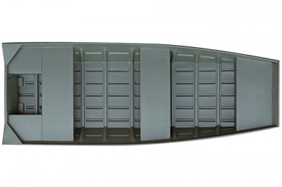 Overhead of Optional Center seat of Alumacraft 1442 Jon Boat